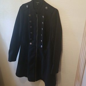 Black cost with detailed buttons